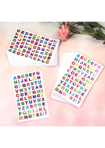 Harfler 10 Yaprak Glitter Alfabe Mektubu Çıkartmalar Kendinden Yapışkanlı Abc A-Z Kelimeler Harfler Çıkartmalar Alfabe Etiket Adı Çıkartmalar (Yurt Dışından)