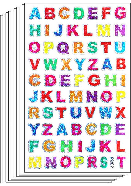 Harfler 10 Yaprak Glitter Alfabe Mektubu Çıkartmalar Kendinden Yapışkanlı Abc A-Z Kelimeler Harfler Çıkartmalar Alfabe Etiket Adı Çıkartmalar (Yurt Dışından)