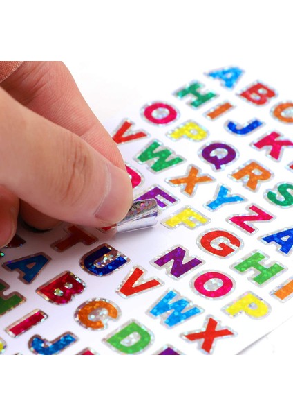 Harfler 10 Yaprak Glitter Alfabe Mektubu Çıkartmalar Kendinden Yapışkanlı Abc A-Z Kelimeler Harfler Çıkartmalar Alfabe Etiket Adı Çıkartmalar (Yurt Dışından)