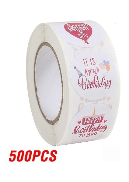 QY2407-500PCS 100-500PCS Mutlu Yıllar Çıkartmalar 2.5x2.5cm Mutlu Yıllar Çıkartmalar Hediye Paketleme Için Etiketler (Yurt Dışından)