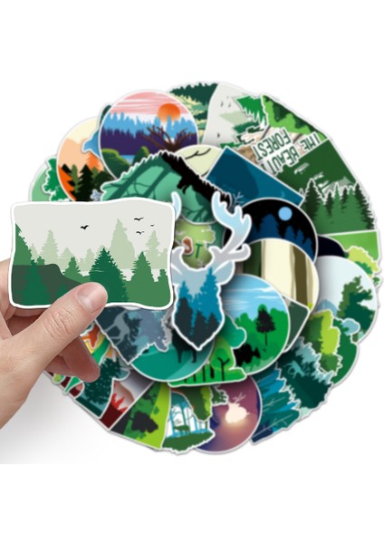 10 Adet-Rastgele 10/50 Adet Orman Çıkartmalar Su Geçirmez Çıkartması Dizüstü Motosiklet Bagaj Snowboard Buzdolabı Telefon Araba Sticker (Yurt Dışından) fiyatları