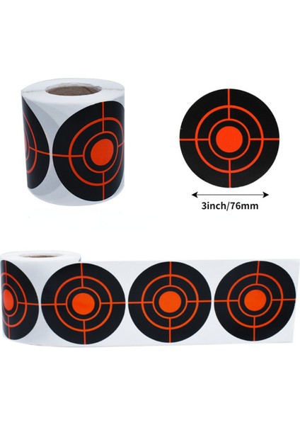 L76 Sıçramak Hedef Çıkartmaları 200 Adet 3 "boğa Gözü Yapışkanlı Reaktif Hedefler Floresan Sarı Darbeli Çekim Hedefi ile Çekim Için (Yurt Dışından) modelleri
