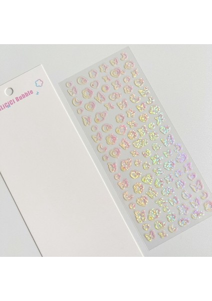 E 1 Adet Yeni Sıcak Degrade Ay Kelebek Lazer Etiket Gevreği Idol Kart Deco Karalama Defteri Dıy Malzeme Dekorasyon Kırtasiye Çıkartmalar (Yurt Dışından)