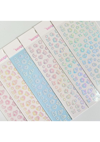 E 1 Adet Yeni Sıcak Degrade Ay Kelebek Lazer Etiket Gevreği Idol Kart Deco Karalama Defteri Dıy Malzeme Dekorasyon Kırtasiye Çıkartmalar (Yurt Dışından) modelleri