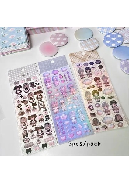 3 Adet Set Skysonıc 3/4/5/6 Adet Tam Set Bobo Dekor Çıkartmalar Günlüğü Scrapbooking Etiket Idol Kpop Dıy Kırtasiye Veya Telefon Etiketi (Yurt Dışından)