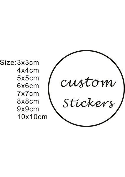6X6CM Beyaz 3-10CM Özel Etiket ve Özelleştirilmiş Logolar Düğün Doğum Günleri Vaftiz Kendi Çıkartmalarınızı Tasarlayın Çıkartmaları Kişiselleştirin Yapıştırıcı (Yurt Dışından) modelleri
