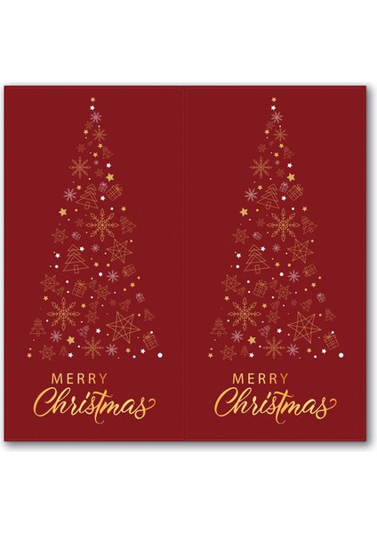 QY1661-10PCS 10-50 Adet Yeni Merry Christmas Çıkartmalar 5X10 cm Dikdörtgen Kırmızı Noel Hediye Kutusu Dekor Conta Etiket Sevimli Noel Baba Çıkartmalar Kırtasiye (Yurt Dışından)