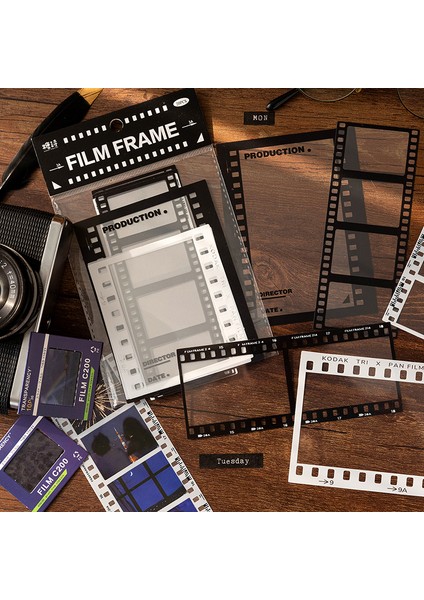 F 15 Adet Vintage Fotoğraf Film Çerçevesi Pet Etiket Paketi Dıy Günlüğü Önemsiz Dergisi Dekorasyon Etiket Çıkartmaları Albümü Albümü Scrapbooking (Yurt Dışından)