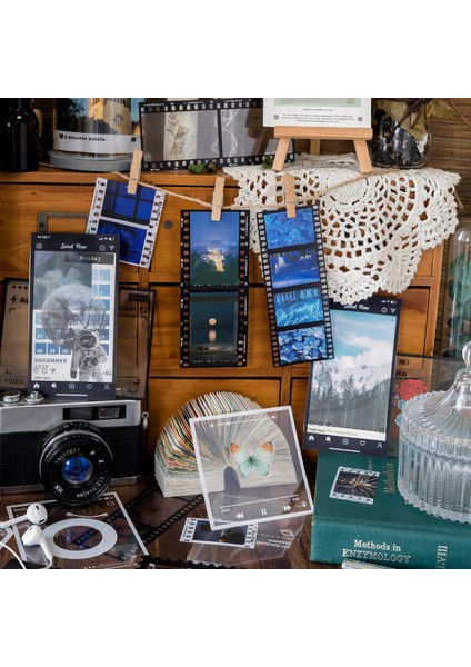 F 15 Adet Vintage Fotoğraf Film Çerçevesi Pet Etiket Paketi Dıy Günlüğü Önemsiz Dergisi Dekorasyon Etiket Çıkartmaları Albümü Albümü Scrapbooking (Yurt Dışından)