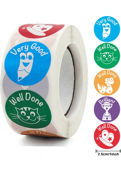 QY1621-100PCS 100-500PCS Çıkartmalar Çocuklar Için Sevimli Hayvan Çocuk Ödül Çıkartmaları Öğretmen Kaynağı Sınıf Lazımlık Eğitimi Için Motivasyon (Yurt Dışından) fiyatları