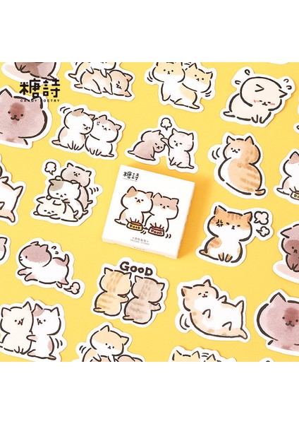 H 45 Adet/kutu Benim Kedı Yapmak Çıkartmalar Dekoratif Çıkartmalar Kırtasiye Çıkartmalar Scrapbooking Kawaii Dıy Günlüğü Etiket Kedi Çıkartmalar (Yurt Dışından)