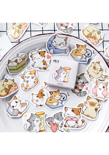 H 45 Adet/kutu Benim Kedı Yapmak Çıkartmalar Dekoratif Çıkartmalar Kırtasiye Çıkartmalar Scrapbooking Kawaii Dıy Günlüğü Etiket Kedi Çıkartmalar (Yurt Dışından)