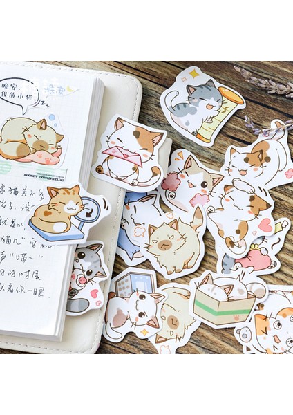 H 45 Adet/kutu Benim Kedı Yapmak Çıkartmalar Dekoratif Çıkartmalar Kırtasiye Çıkartmalar Scrapbooking Kawaii Dıy Günlüğü Etiket Kedi Çıkartmalar (Yurt Dışından)