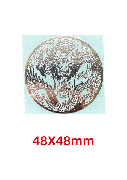 B Kişilik Ejderha ve Phoenix Desen Metal Etiket Kaplan Kurt Cep Telefonu Etiketi Arka Kabuk Yaratıcı Hayvan Metal Dekorasyon (Yurt Dışından)