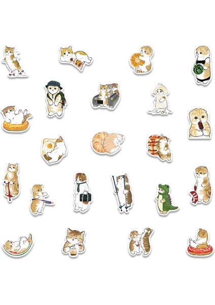 30 Adet 10/30/64 Adet Vintage Turuncu Kedi Etiket Estetik Pvc Çocuk Kore Kırtasiye Dekorasyon Scrapbooking Okul Malzemeleri (Yurt Dışından) modelleri