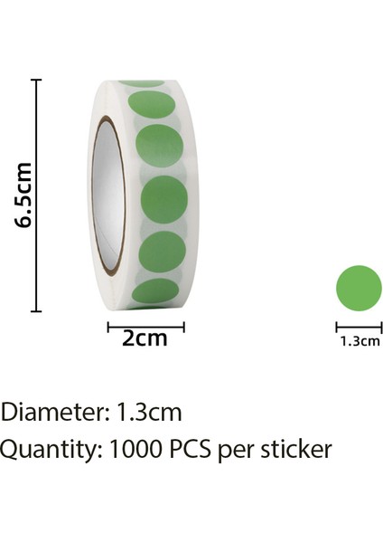 Gül Kırmızı 1000 Adet Renkli Nokta Etiket Etiket Sınıflandırma Işareti Kaplamalı Kağıt Etiket Ruloları Kawaii Kırtasiye Estetik (Yurt Dışından) modelleri