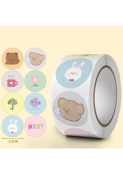 QY1924-300PCS 50-500PCS Çiçekler Etiket 1 Inç Kağıt Etiketleri Yuvarlak Ödül Scrapbooking Çıkartmaları Düğün Parti Dekor Zarf Mühürler Çıkartmalar (Yurt Dışından)