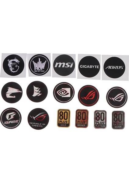 Güç Kaynağı 80PLUS Sertifikasyon Bilgisayar Ana Bilgisayar Fanı Etiketi Egzoz Fanları Etiketi Şasi Fanı Çıkartmaları Grafik Kartı Hayranları Etiketi (Yurt Dışından) modelleri
