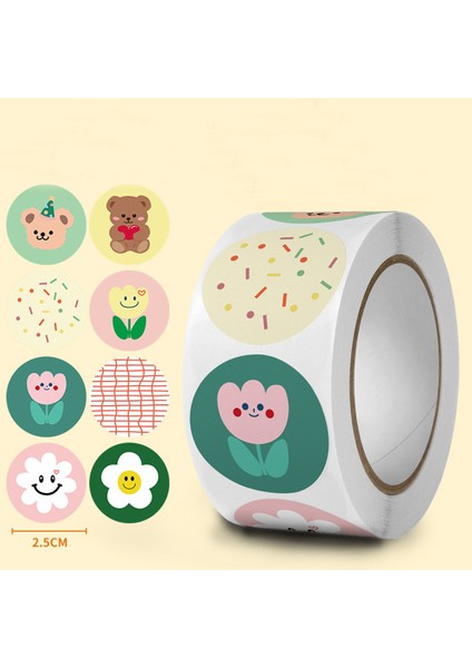 QY1649-300PCS 100-500PCS Sevimli Karikatür Çıkartmalar 1 Inç Ödül Etiket Yuvarlak Gökkuşağı Mühür Etiketleri El Yapımı Hediye Paketleme Dekor Çocuklar Için (Yurt Dışından) fiyatları