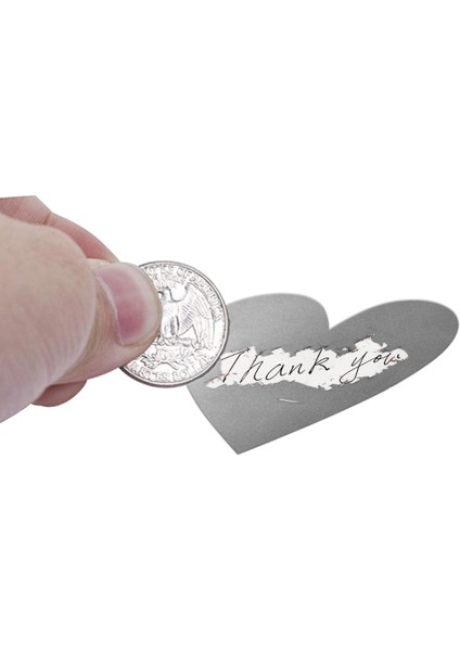 QY528-SILVERY-300PCS 100-300PCS Kalp Şekli Etiketleri Etiket 3 Renk Kazı Kazan Çıkartmalar Dıy El Yapımı Oyun Kazı Kazan Etiket Etiketleri Kırtasiye (Yurt Dışından)