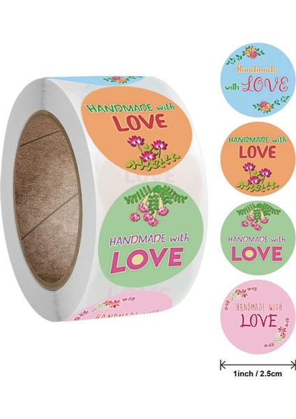 QY771-500 Adet 50-500 Adet Hediye Paketleme Mühür Doğum Günü Partisi Düğün Kaynağı Kırtasiye Etiket Aşk Şekilli Etiket Etiket Scrapbooking (Yurt Dışından)