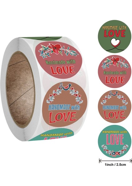 QY771-500 Adet 50-500 Adet Hediye Paketleme Mühür Doğum Günü Partisi Düğün Kaynağı Kırtasiye Etiket Aşk Şekilli Etiket Etiket Scrapbooking (Yurt Dışından)