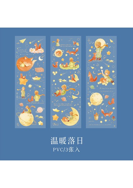 02 3 Adet/paket Yaratıcı Küçük Prens Çıkartmalar Dekoratif El Sanatları Malzemeleri Karalama Defteri Estetik Çıkartmalar Günlük Dizüstü Planlayıcıları (Yurt Dışından)