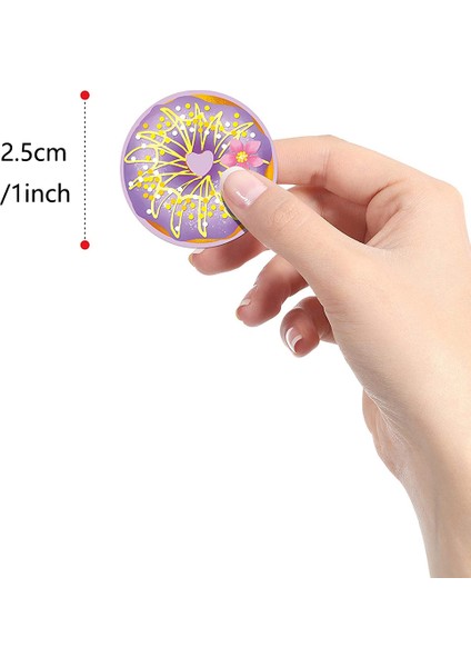 QY1588-300PCS 100-500PCS Yuvarlak Çörek Çıkartmalar Ev Yapımı Fırın Pişirme Renkli Dekorasyon Etiketleri Çocuklar Parti Scrapbooking Kırtasiye Çıkartmalar (Yurt Dışından)