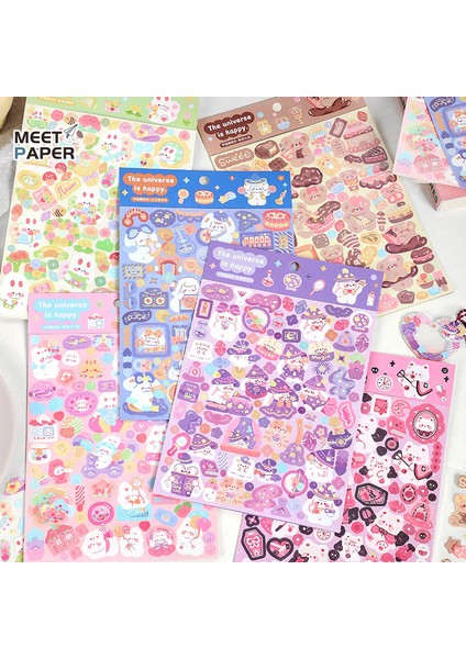 Stil 4 1 Sayfalık Sevimli Karikatür Kawaii Etiket Karalama Defteri Telefon Gitar Laptop Etiketi Çıkartması Dekor Çocuk Doğum Günü Hediyesi Okul Şeyler Kızlar Için (Yurt Dışından) fiyatları