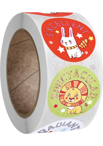 QY746-100PCS 100-500PCS 1 Inç Sevimli Kelimeler Çıkartmalar Çocuklar Için Öğretmen Ödül Çıkartmaları Okul Sınıf Malzemeleri Yuvarlak Teşvik Çıkartmalar (Yurt Dışından)