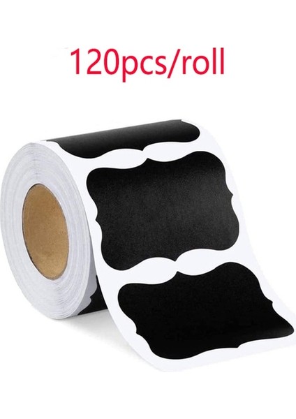 QY1379-120PCS 120 Adet/rulo Yeni Silinebilir Yazı Tahtası Etiket Zanaat Mutfak Kavanoz Organizatör Etiketleri Kara Tahta Tebeşir Tahtası Etiket Kara Tahta (Yurt Dışından)