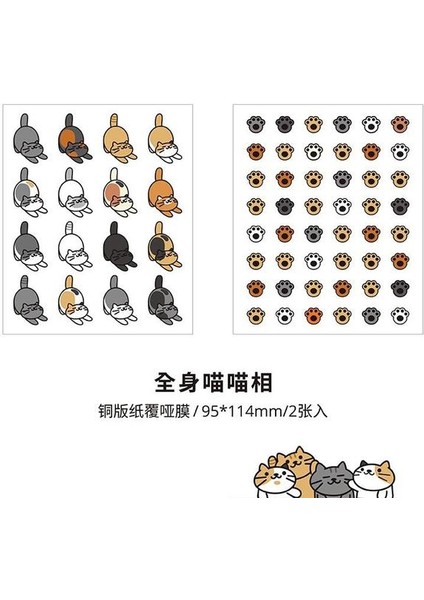 C 2 Adet Sevimli Scrapbooking Çıkartmaları Kendinden Yapışkanlı Küçük Kedi Bebek Mühürler Hayvan Çıkartmaları Planlayıcısı Çıkartmalar Seti (Yurt Dışından)