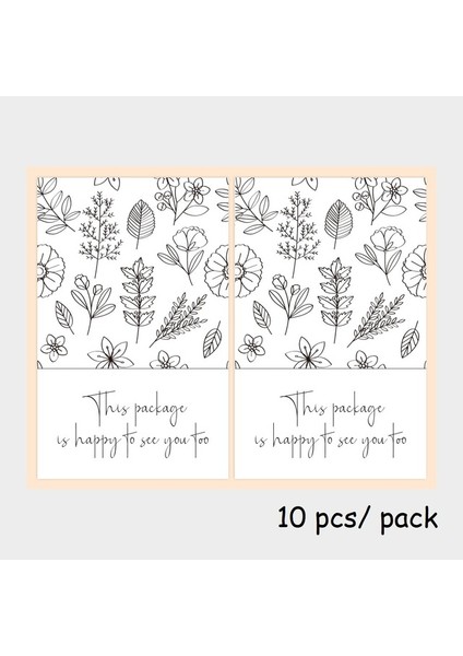 QY958-10 Adet 10-50 Adet "bu Paket De Seni Görmekten Mutlu" Çıkartmalar Mühür Etiketleri Çiçek Dikdörtgen Sticker Düğün Parti Hediye Dekorasyon (Yurt Dışından)