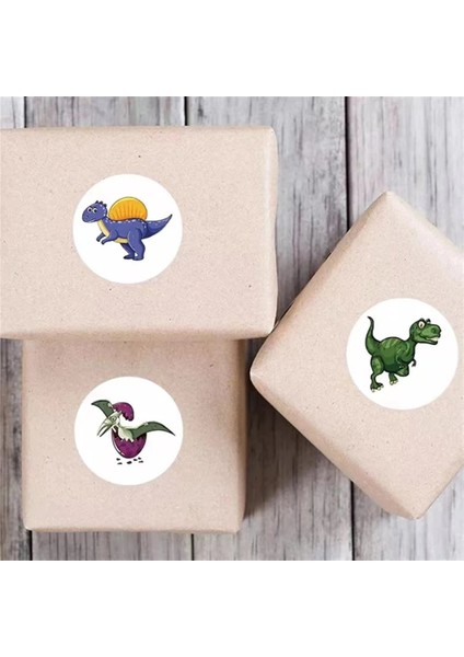 QY1618-100PCS 100-500PCS Yeni Karikatür Dinozorlar Çıkartmalar 6 Tasarımlar Sınıf Öğretmeni Için Kırtasiye Yapışkan Etiket Çocuklar Için Ödül Çıkartmaları (Yurt Dışından)