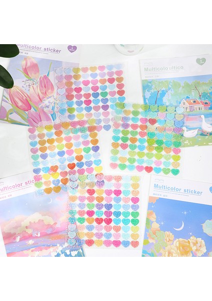 2-G Renkli Kalp Şerit Aşk Dekoratif Dıy Dekor Etiket Sanat Zanaat Tebrik Kartı Karalama Defteri (Yurt Dışından) fiyatları