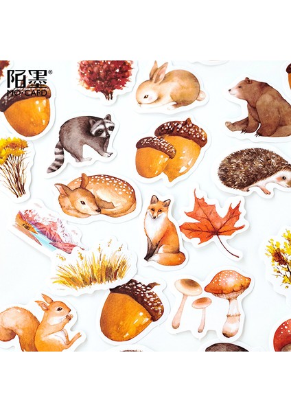 W 46 Adet/paket Sonbahar Orman Partisi Yapışkanlı Kendin Yap Çıkartmalar Dekoratif Albüm Günlüğü Sopa Etiket Dekor Kırtasiye Çıkartmalar (Yurt Dışından) modelleri