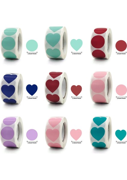 500 Adet Stil 31 100/500 Adet Renkli Yuvarlak/kalp Şekli Çıkartmalar Çocuklar Için Ödül Etiket Kodlama Nokta Etiket Sevgililer Günü Aşk Etiket Hediye Dekor (Yurt Dışından) fiyatları