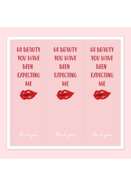 QY1448-30PCS 30-60 Adet Pembe Kırmızı Dudaklar Dikdörtgen Çıkartmalar Etiketleri Hediye Dekoratif Paket Sarma Hediye Kutusu Etiketleri Parti Küçük Işletme 3*9 cm (Yurt Dışından) modelleri