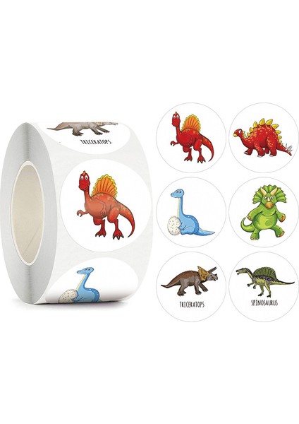 A - 2.5 cm - 300 Adet 100-500 Adet Çocuk Karikatür Çıkartmalar Küçük Dinozor Desen Çocuklar Kırtasiye Malzemeleri Okul Öğretmen Malzemeleri Ödül Çıkartmalar (Yurt Dışından)