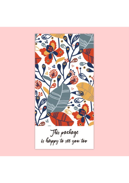 QY958-10 Adet 10-50 Adet "bu Paket De Seni Görmekten Mutlu" Çıkartmalar Mühür Etiketleri Çiçek Dikdörtgen Sticker Düğün Parti Hediye Dekorasyon (Yurt Dışından)