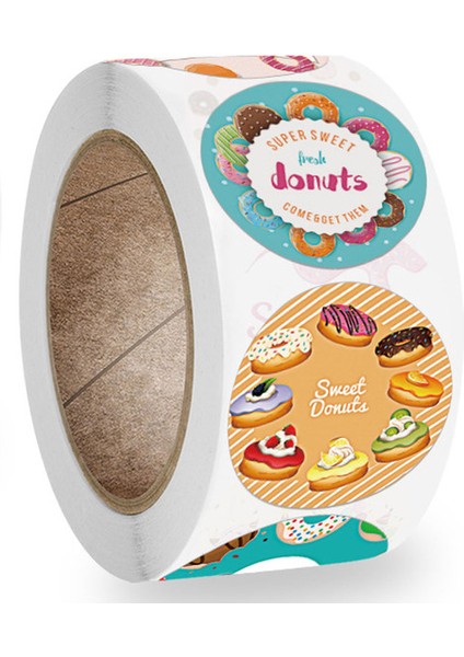 QY748-50 Adet 50-500 Adet Mutlu Doğum Günü El Yapımı Etiket Sızdırmazlık Sticker Vintage Dıy Hediye Etiketlerdhesive Noel Etiket Kırtasiye 1 Inç (Yurt Dışından)