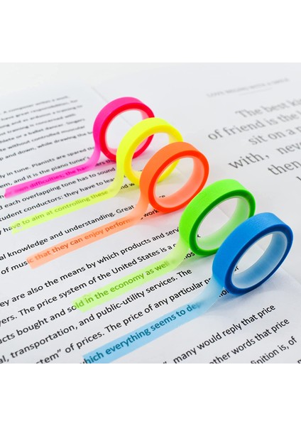 200 Adet 5 Rulo 5 Renk Çıkartmalar Şeffaf Floresan Dizin Sekmeleri Bayraklar 5 M Yapışkan Not Kırtasiye Çocuk Hediye Okul Ofis Malzemeleri (Yurt Dışından) fiyatları