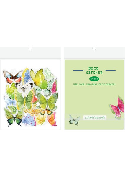 Renkli Kelebek 40 Adet Çiçek Çıkartmalar Dizüstü Bilgisayarlar Için Kelebek Kırtasiye Çıkartmalar Dıy Günlüğü Bullet Dergisi Dekorasyon Çıkartması Albümü Scrapbooking (Yurt Dışından)