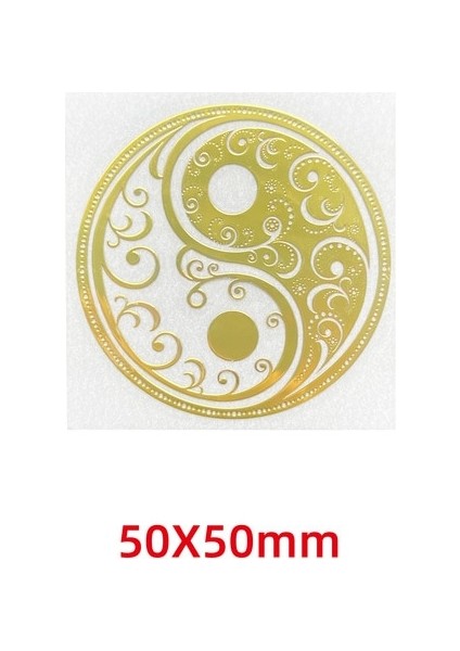 G Beş Element Yin ve Yang Tai Chi Sekiz Diyagramları Desen Metal Çıkartmalar Cep Telefonu Çıkartmaları Dizüstü Araba Çıkartmaları Dekorasyon (Yurt Dışından)