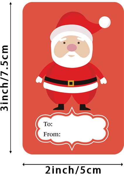 QY716-250PCS Rulo Başına 250 Adet Santa Karikatür Elk Etiket Noel Hediyesi Etiketi Çıkartmalar Hediyeler Için Tasarımlar Ambalaj Kağıdı ve Zarf Etiket (Yurt Dışından)