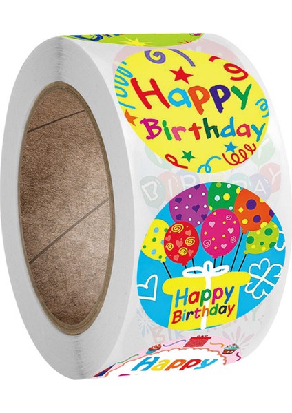 QY736-50 Adet 50-500 Adet Mutlu Doğum Günü El Yapımı Etiket Sızdırmazlık Sticker Vintage Dıy Hediye Etiketlerdhesive Noel Etiket Kırtasiye 1 Inç (Yurt Dışından)