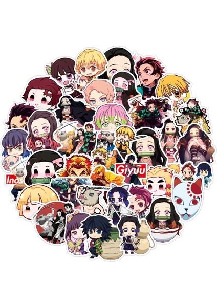 C 50 Adet Sıcak Japonya Anime Demon Blade Slayer Etiket Çıkartması Vinil Dizüstü Süt Dizüstü Günlüğü Kimetsu Hiçbir Yaiba Çıkartmalar (Yurt Dışından) fiyatları