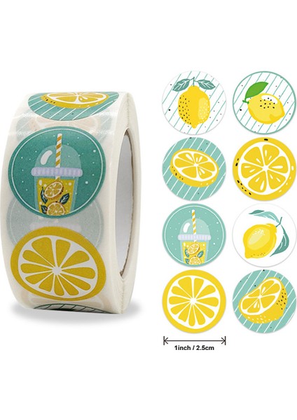 100 Adet 100-500 Adet Meyve Limon Yuvarlak Çıkartmalar Düğün Parti Süslemeleri Zarf Sızdırmazlık Etiketleri Şeker Tatlı Hediyeler Ambalaj Çıkartmaları (Yurt Dışından) fiyatları