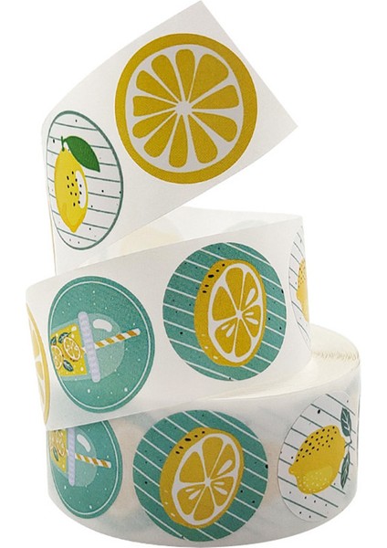 100 Adet 100-500 Adet Meyve Limon Yuvarlak Çıkartmalar Düğün Parti Süslemeleri Zarf Sızdırmazlık Etiketleri Şeker Tatlı Hediyeler Ambalaj Çıkartmaları (Yurt Dışından) fırsatları