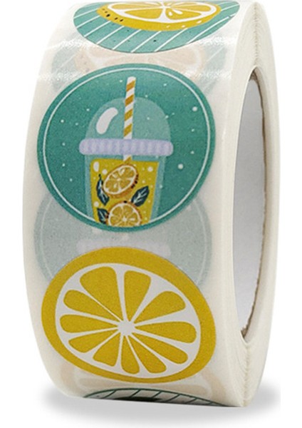 100 Adet 100-500 Adet Meyve Limon Yuvarlak Çıkartmalar Düğün Parti Süslemeleri Zarf Sızdırmazlık Etiketleri Şeker Tatlı Hediyeler Ambalaj Çıkartmaları (Yurt Dışından) indirimleri